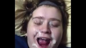 Big facial load for a cute teen white girl who is addicted to black dick jpg x White girl facial