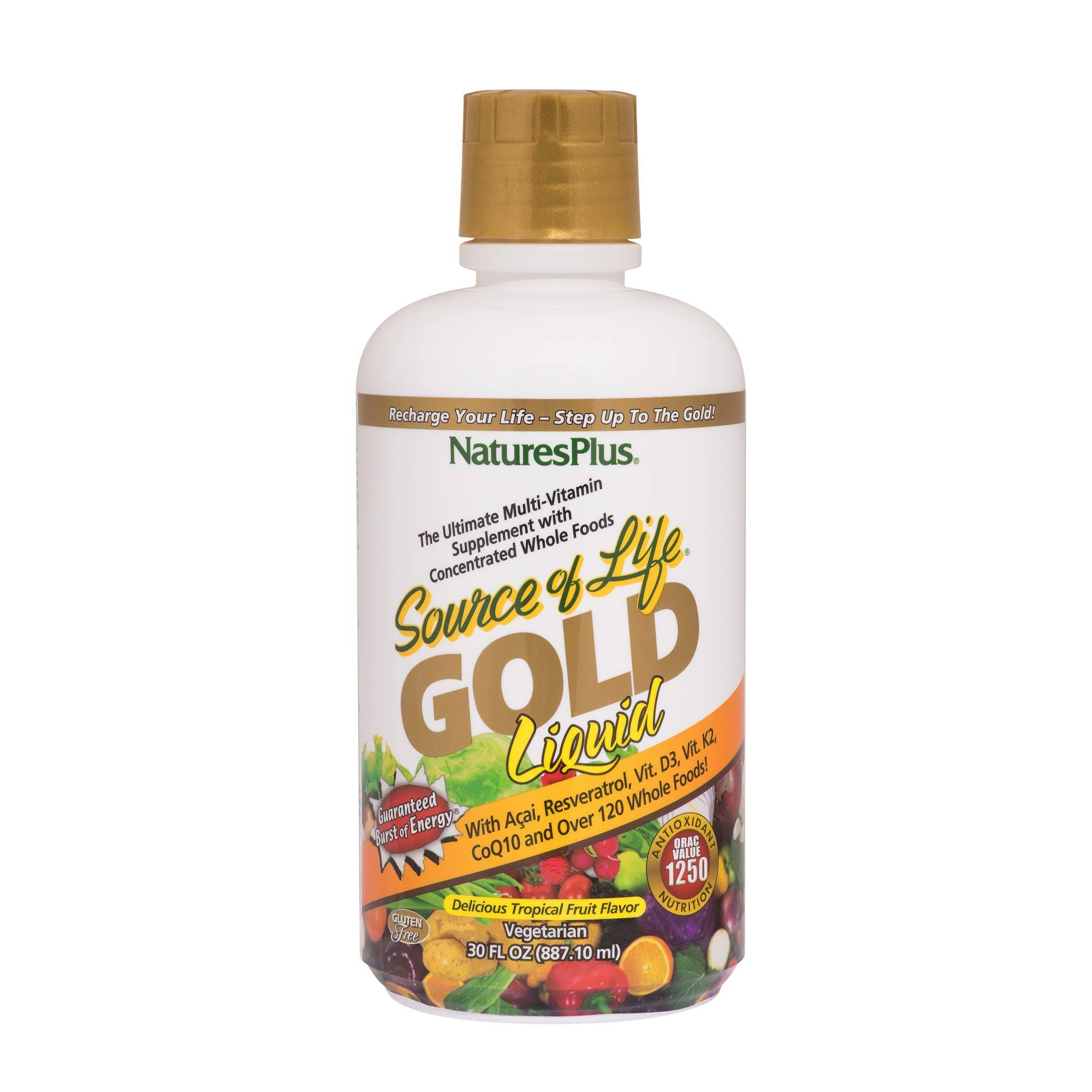 Nature's Plus Source of Life Gold Liquid Multivitamin - Tropical Fruit