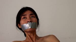 Boundhub milf tape gagged and barefoot jpg 300x1920 Tape gag