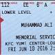 Some looking to profit from free tickets to Muhammad Ali services 