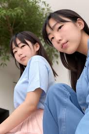 Two japanese schoolgirls are fucking with a nerdy guy in some jpg x Japanese two girls