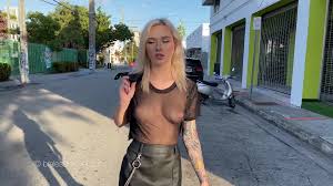 Sluts go braless in public jpg x Braless in public