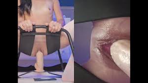 Watch huge dildo anal chair ride toy anal toy porn spankbang jpg x Dildo chair