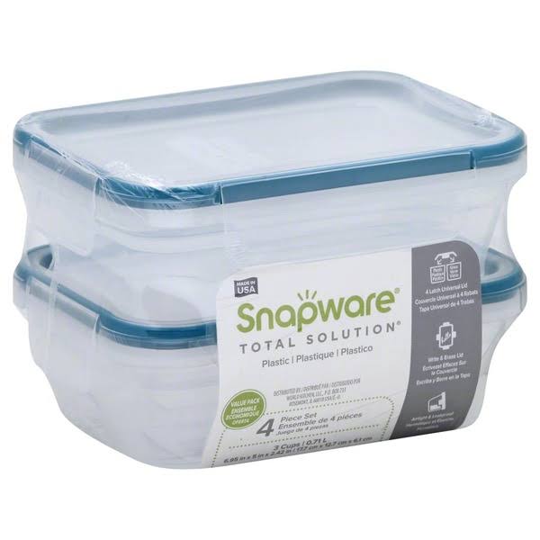 Snapware Total Solution Food Storage, Plastic, 1.34 Cup, Value Pack