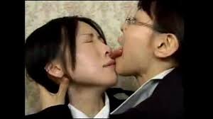 Japanese lesbians kissing tongue mirror jpg x Japanese lesbians kissing