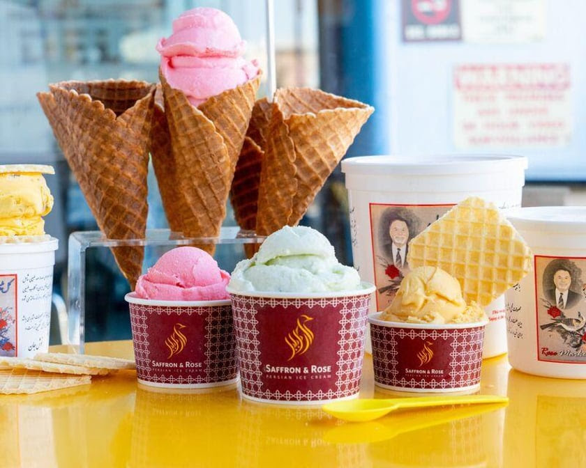 Saffron & Rose Ice Cream by null