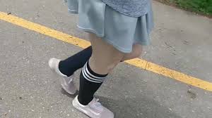 Upskirt walk on a public road jpg x Upskirt walking