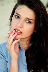 Hot blowjob with brunette with blue eyes jpg x Brunette blue eyes