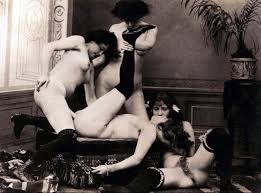 Vintage strap on dyke orgy jpg x Vintage lesbian strapon