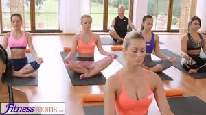 Porn image of long legs yoga studio perfect body tight lycra tank top smile created jpg x Yoga room