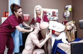 Nerdy nurse with bangs suddenly starts licking the black pussy jpg x Nurse lick