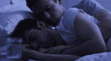 Close up man kissing boyfriend lying bed with his leg wall jpg x Gay sleeping