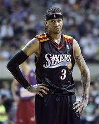 Iverson standing on court