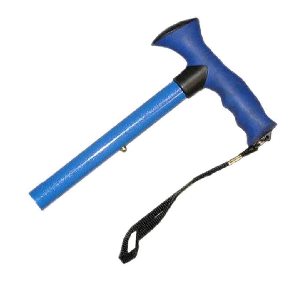 Adjustable Travel Folding Cane with Comfort Grip Handle (Blue)