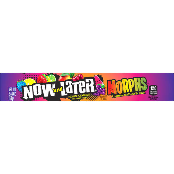 Now & Later Morphs Mixed Fruit Chews, Assorted - 2.44 oz