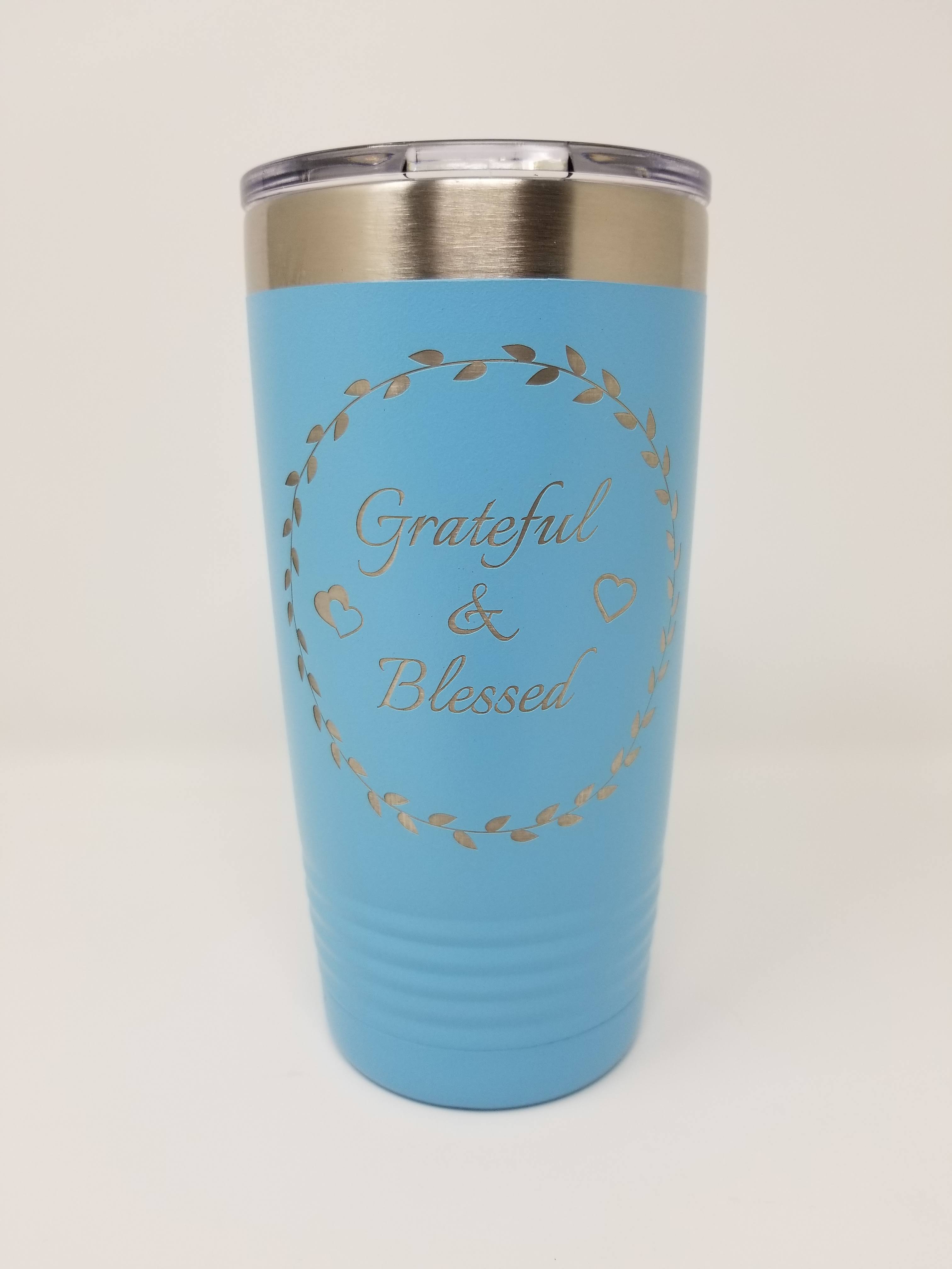 Grateful and Blessed Tumbler by Daywind