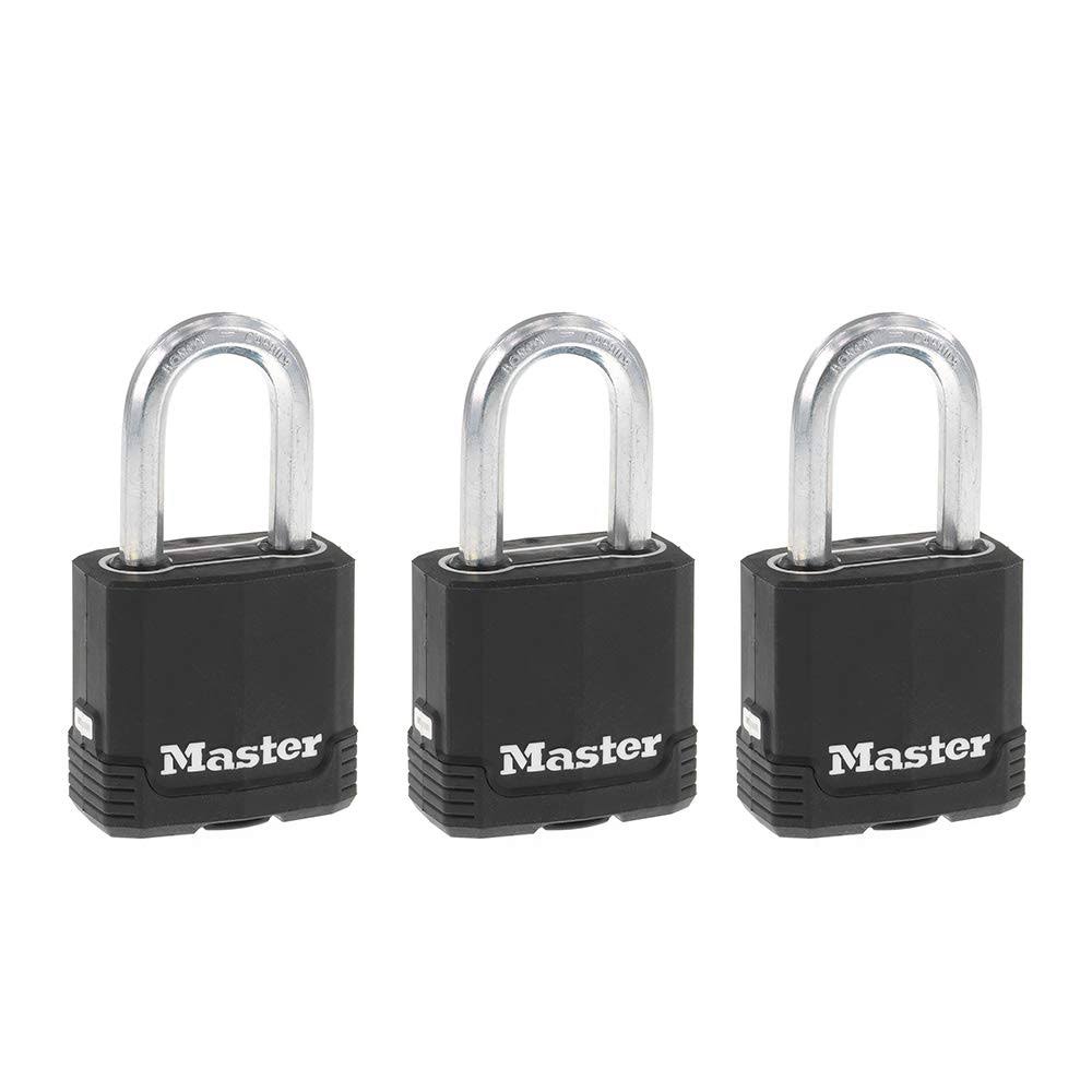 Master Lock Magnum Laminated Padlock - x3, 1.75"