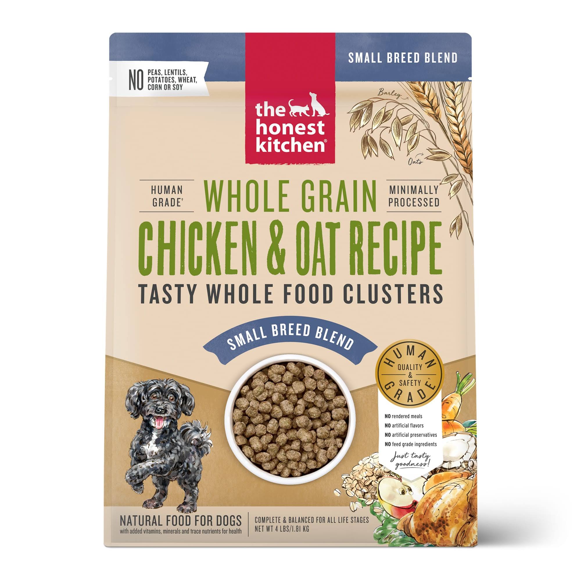 The Honest Kitchen Whole Food Clusters for Small Breeds - Whole Grain Chicken Dry Dog Food 4 lbs