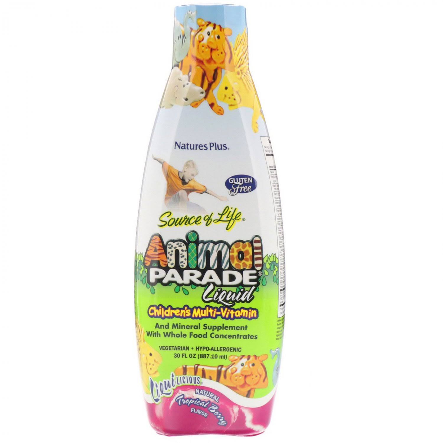 Nature's Plus Source of Life Animal Parade Children's Multi-Vitamin Liquid - Tropical Berry