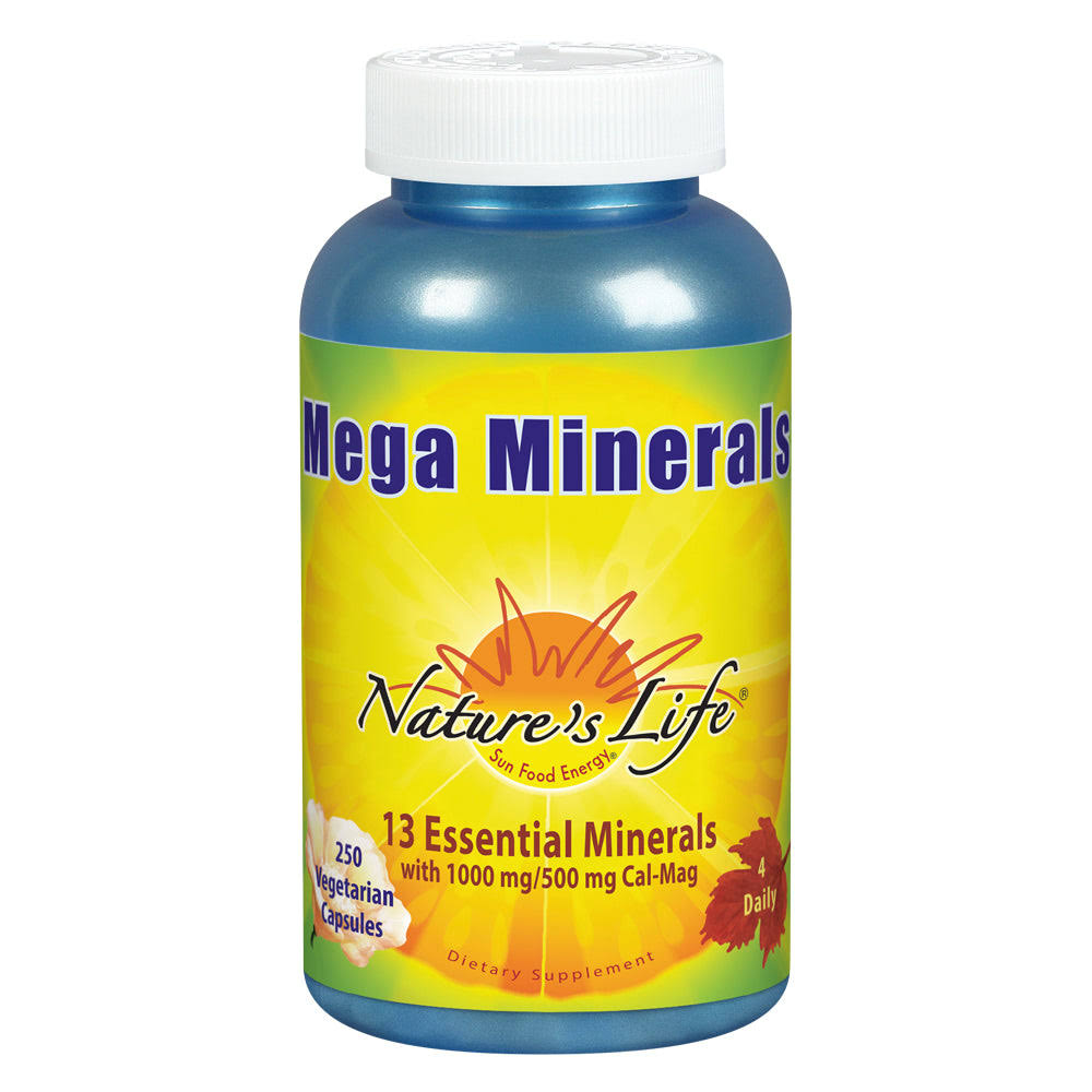 Natures Life Mega Minerals Dietary Supplement - 250 Capsules