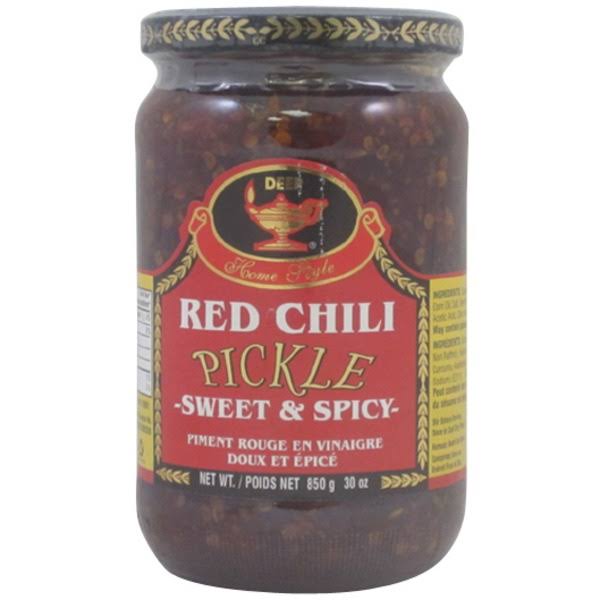 Deep Red Chili Pickle - Sweet & Spicy, 30oz