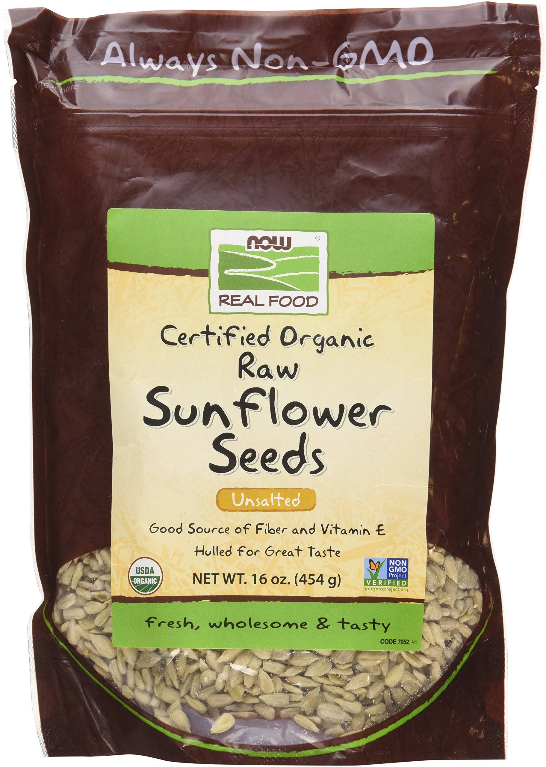 Now Real Food Certified Organic Sunflower Seeds - 454g