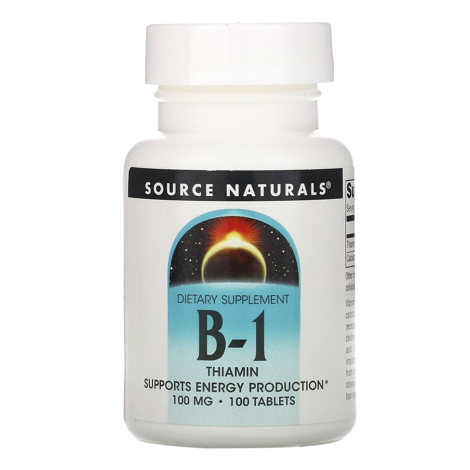 Source Naturals Vitamin B-1 Supplement - 100mg, 100 Tablets