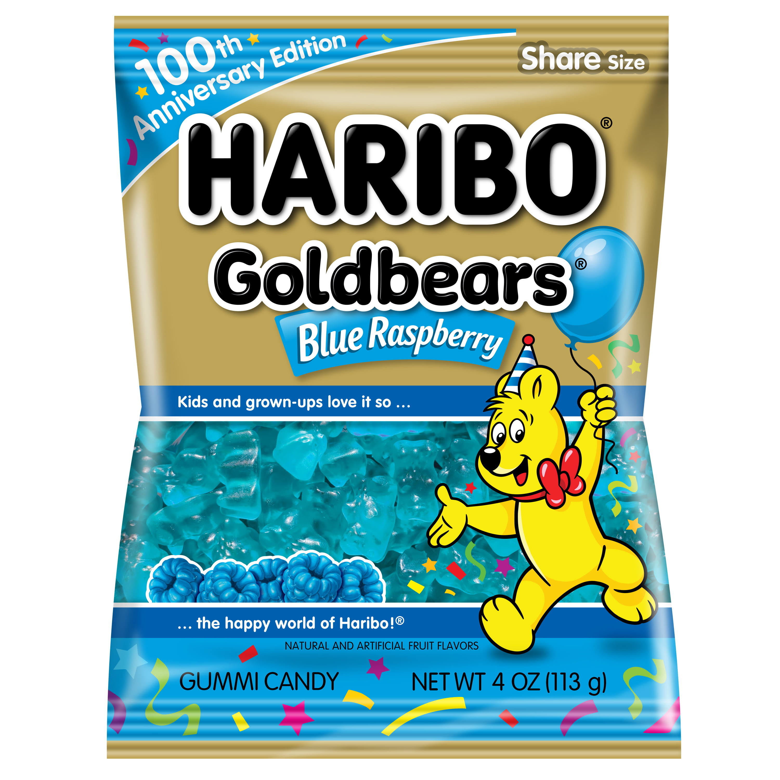 Haribo Goldbears Blue Raspberry Gummi Candy - 4 oz