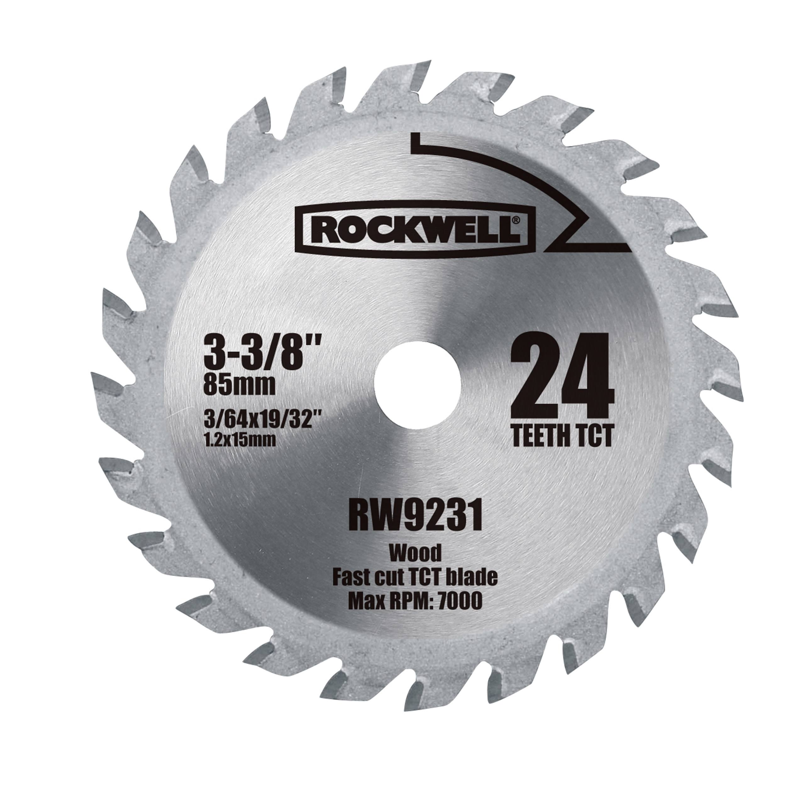 Rockwell RW9231 VersaCut Carbide-tipped Circular Saw Blade - 24T, 3 3/8"