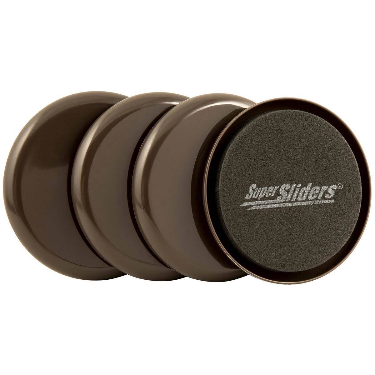 Super Sliders 4-Pack 3-1/2" Brown Hard Sliders - Furniture Sliders