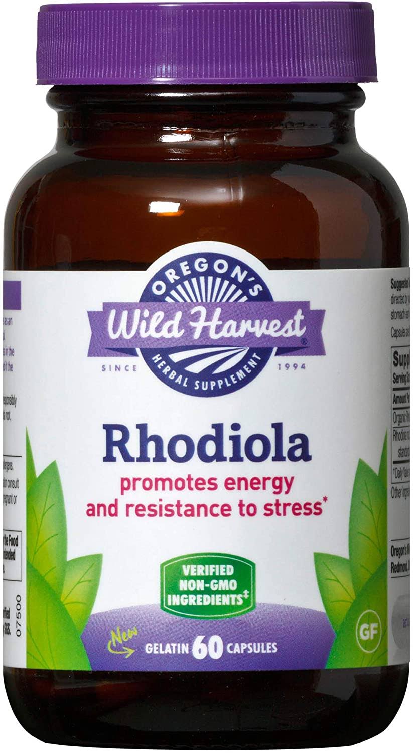 Oregon's Wild Harvest Rhodiola Extract - 60 Vegetarian Capsules