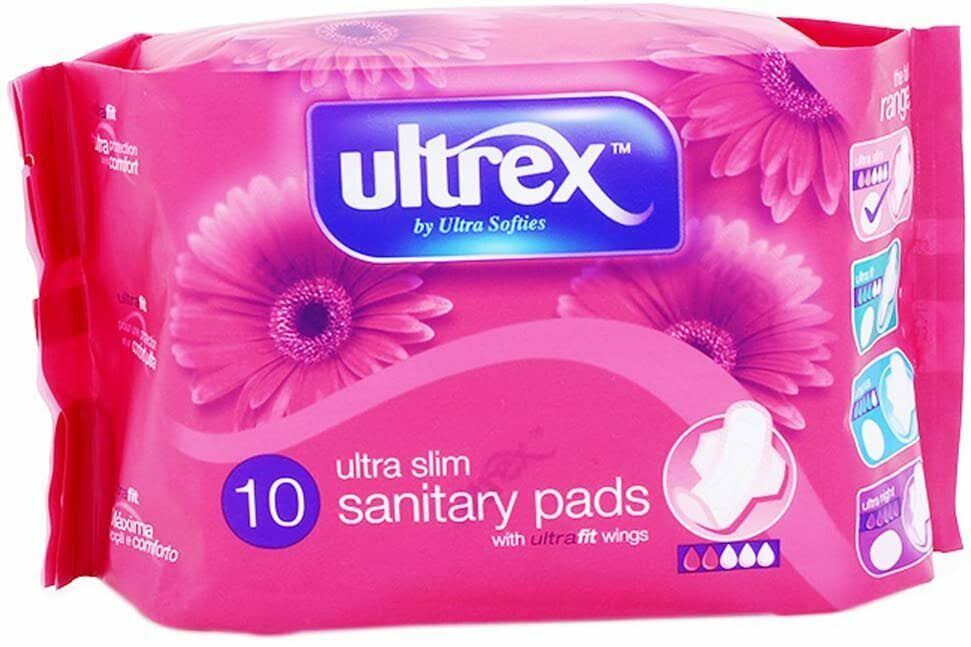 Ultrex Ultra Slim Sanitary Pads - with Wings, 10pcs