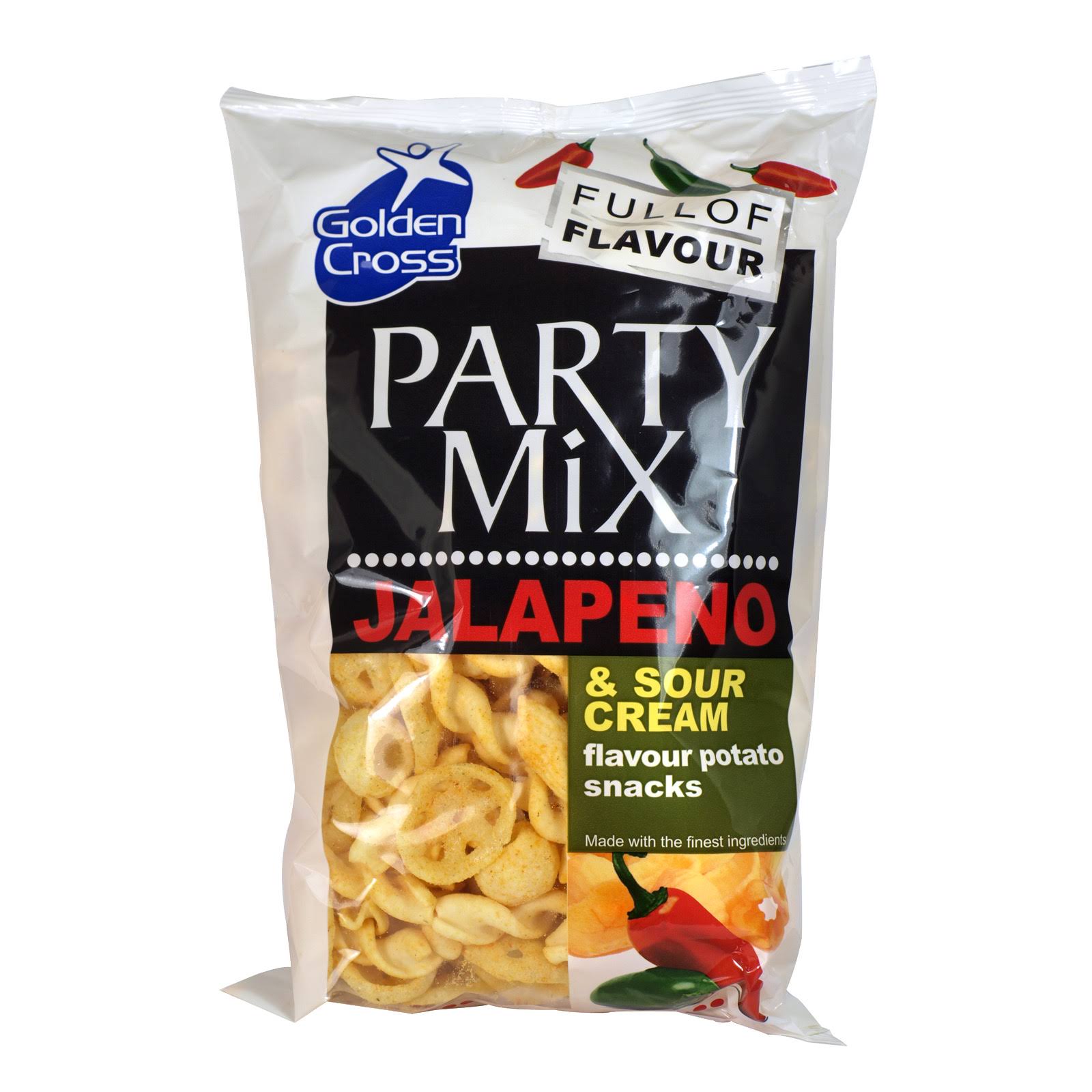 Golden Cross Party Mix Potato Snack - Jalapeno & Sour Cream, 125g