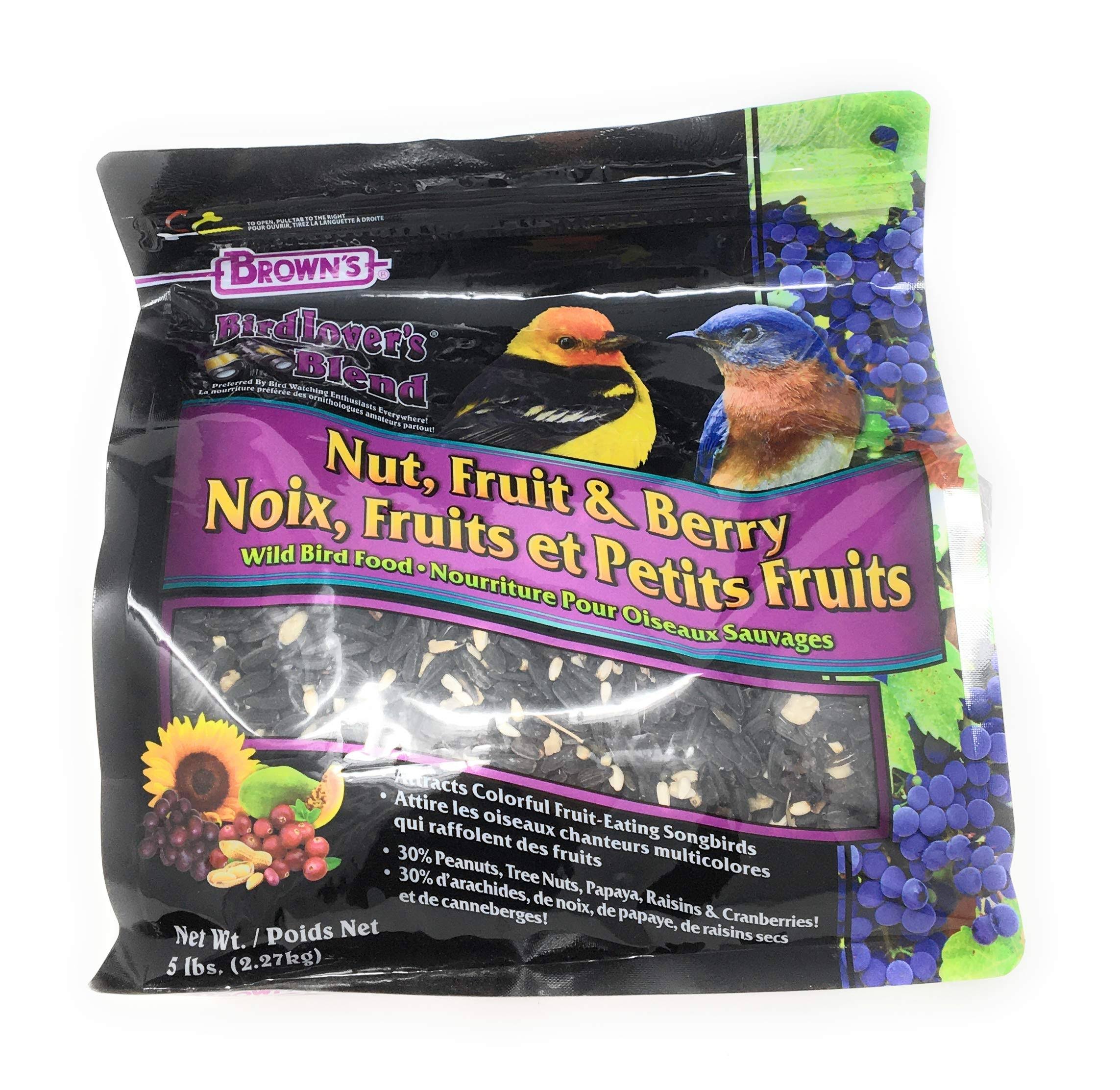 FM Browns Bird Lovers Blend Fruit Nut and Berry Bird Food - 5lbs