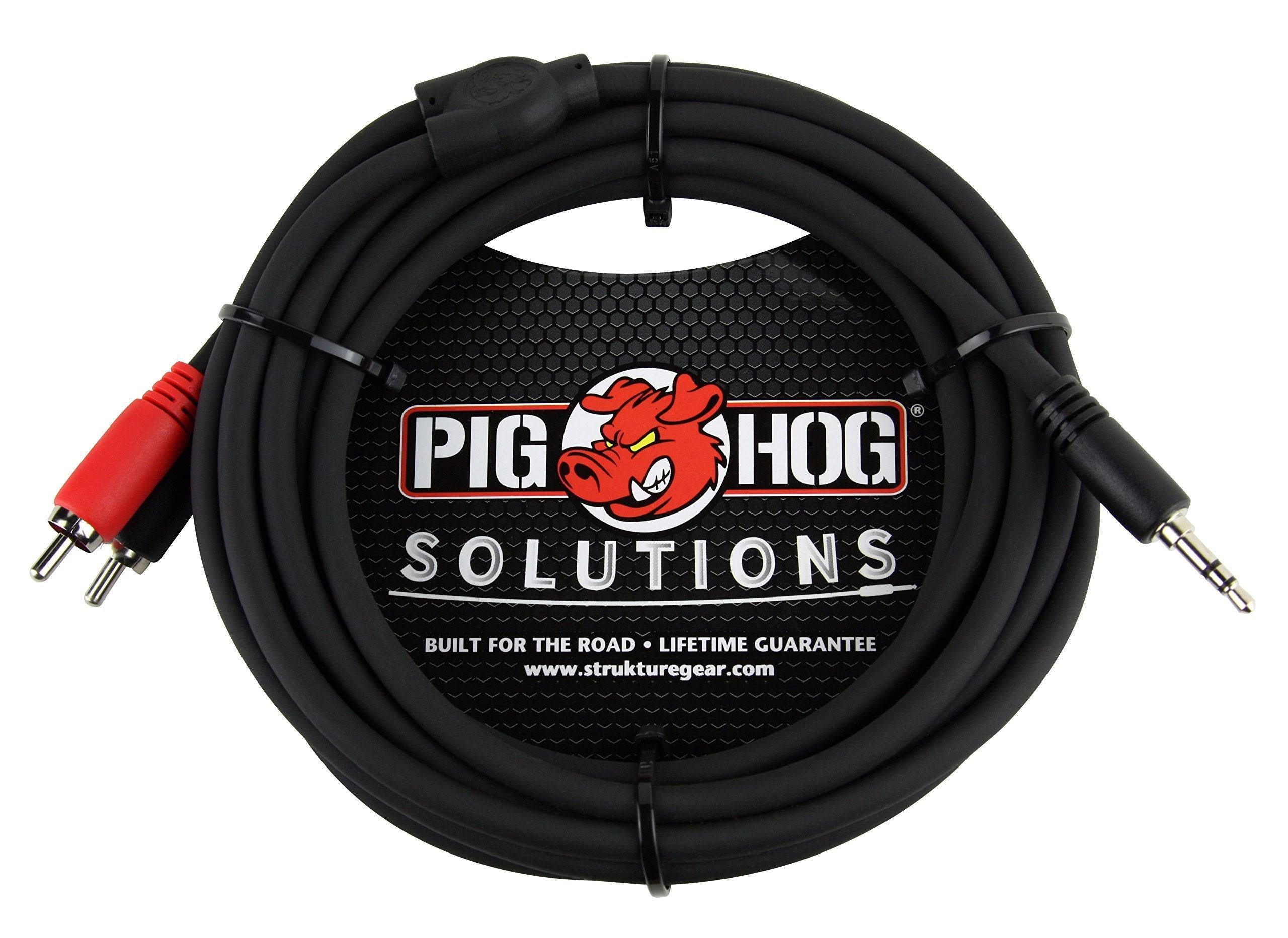 Pig Hog Solutions Stereo Breakout Cable - 3.5mm To Dual Rca