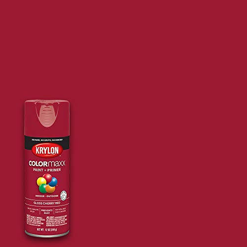 Krylon K05511007 COLORmaxx Spray Paint And R For Indoor/Outdoor Use, Gloss Cherry Red