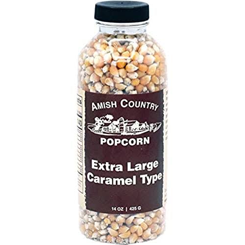 Amish Country Popcorn | 14 oz Bottle | Extra Large Caramel Type Popcor
