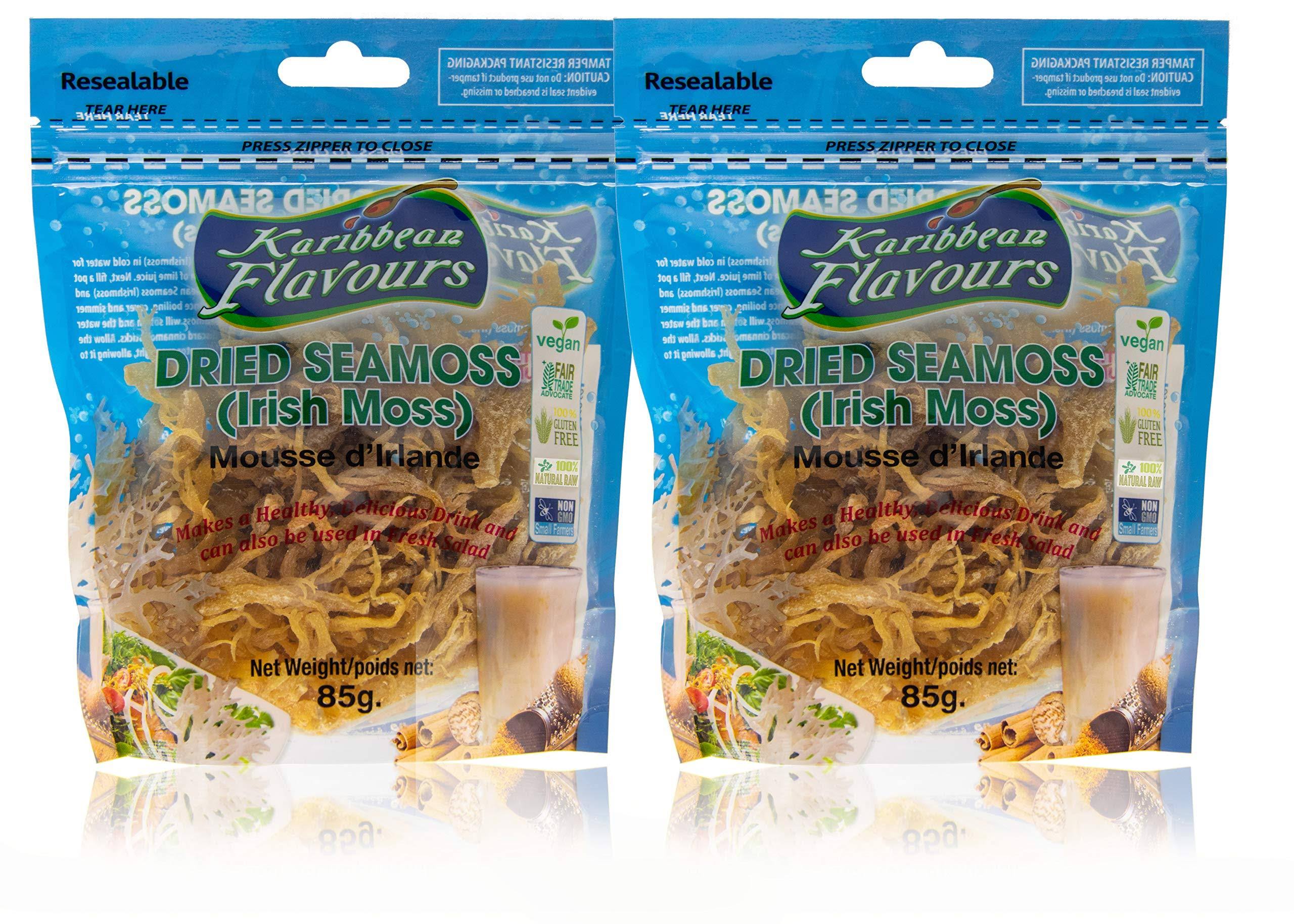 Karibbean Flavours Irish Moss Superfood Wildcrafted Non GMO Vegan Raw