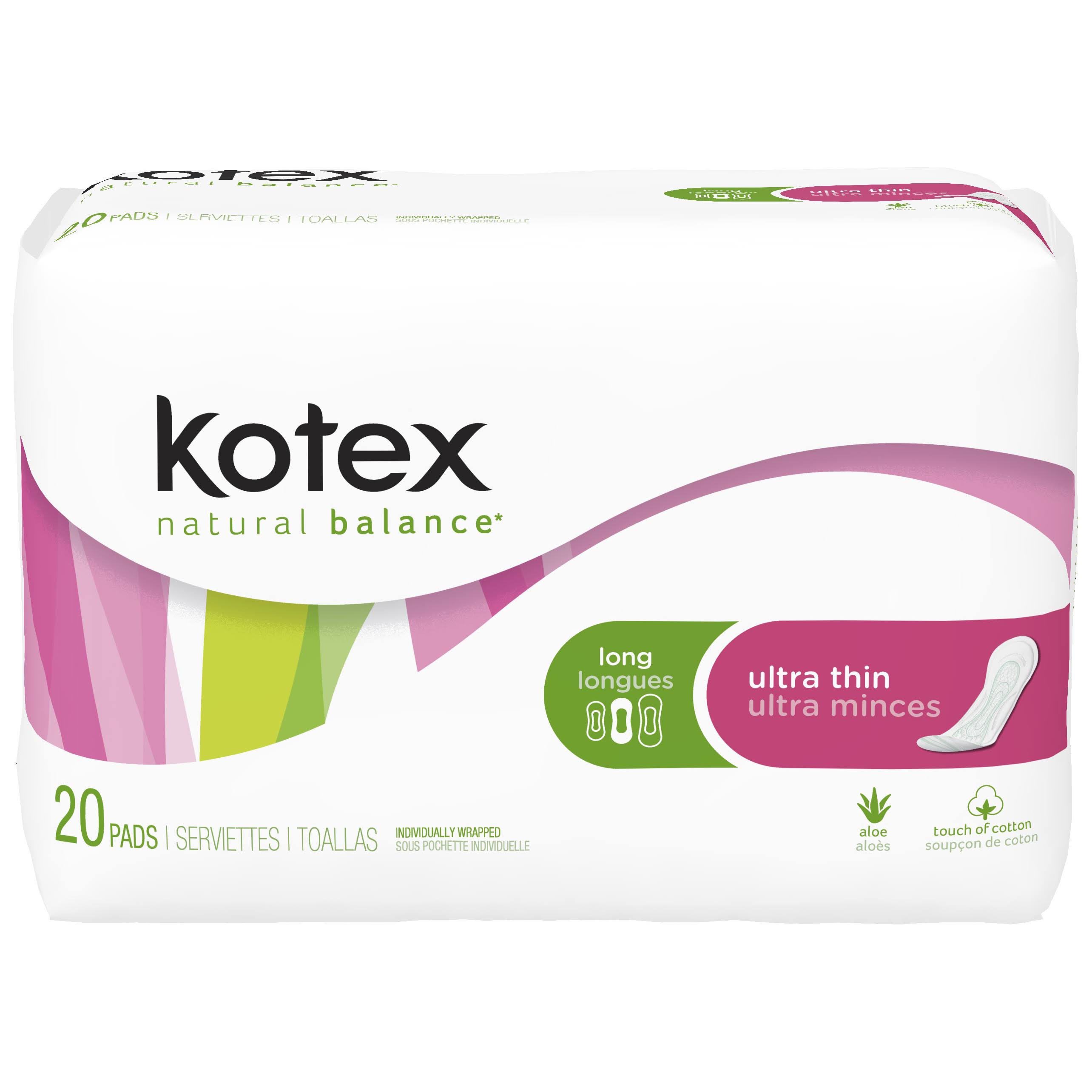U by Kotex Long Security Ultra Thin Pads - 20 Pack