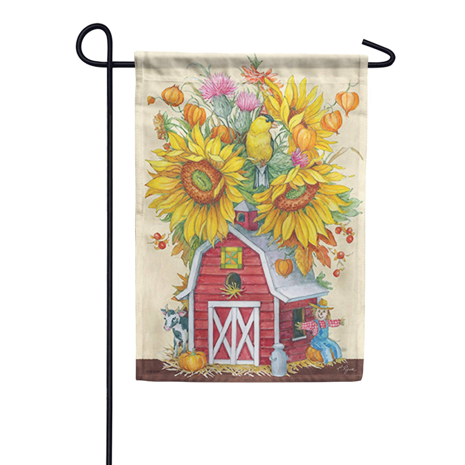 Carson Garden Flag - Barn Bouquet, Dura Soft Double Sided Garden Flag, 12.5x 18 inch Outdoor Yard Decorative Flag, Size: Small