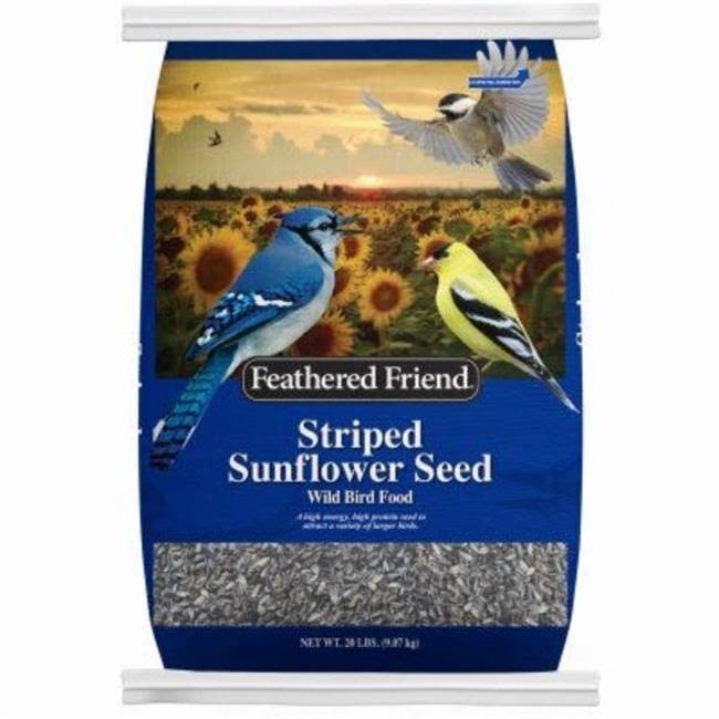 Feathered Friend Striped Sunflower Wild Bird Seed, 20 lb.