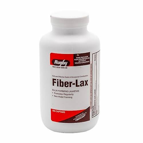 Rugby Fiber lax Supplement - 625mg, 500ct