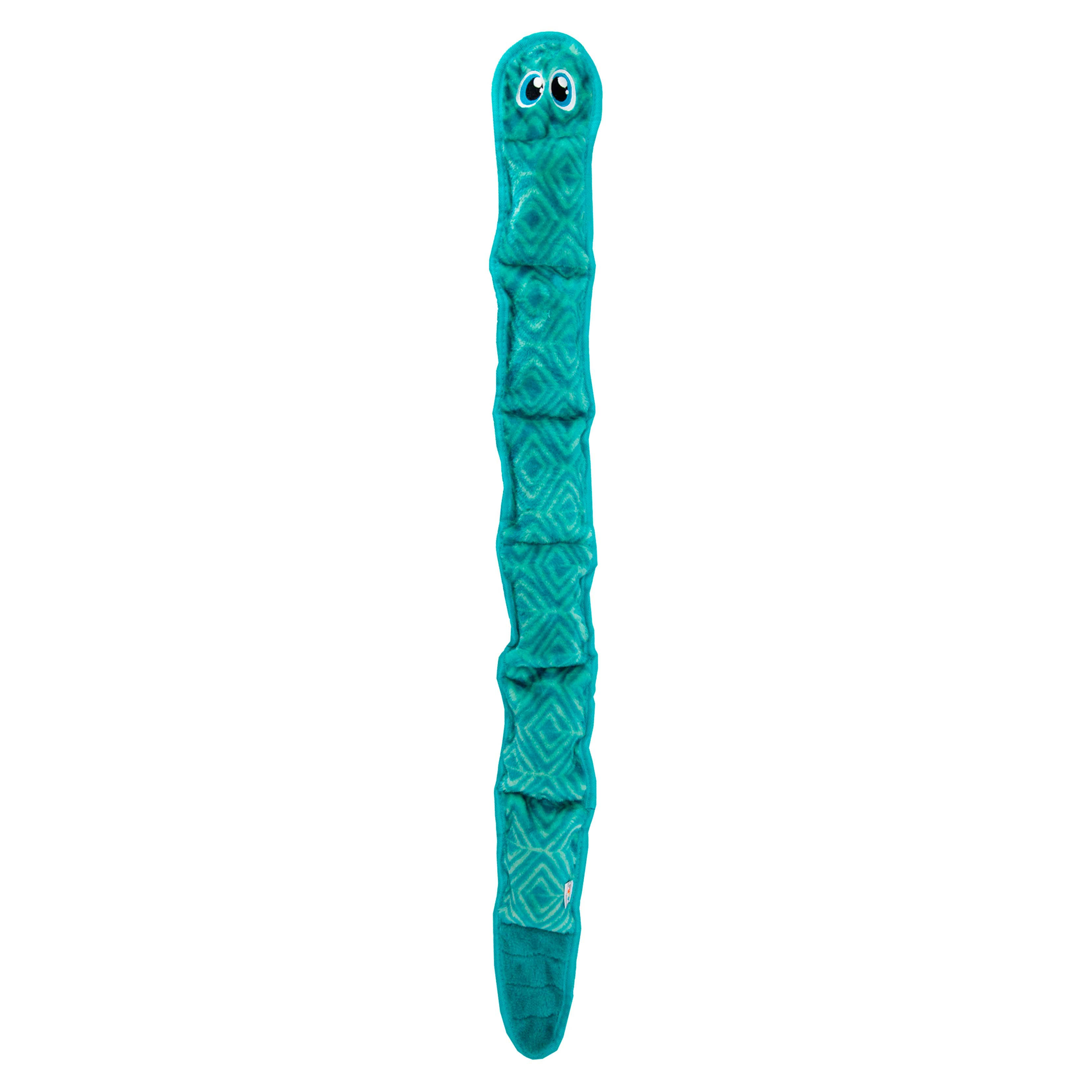 Outward Hound Invincibles Turquoise Snake Plush Dog Toy XL