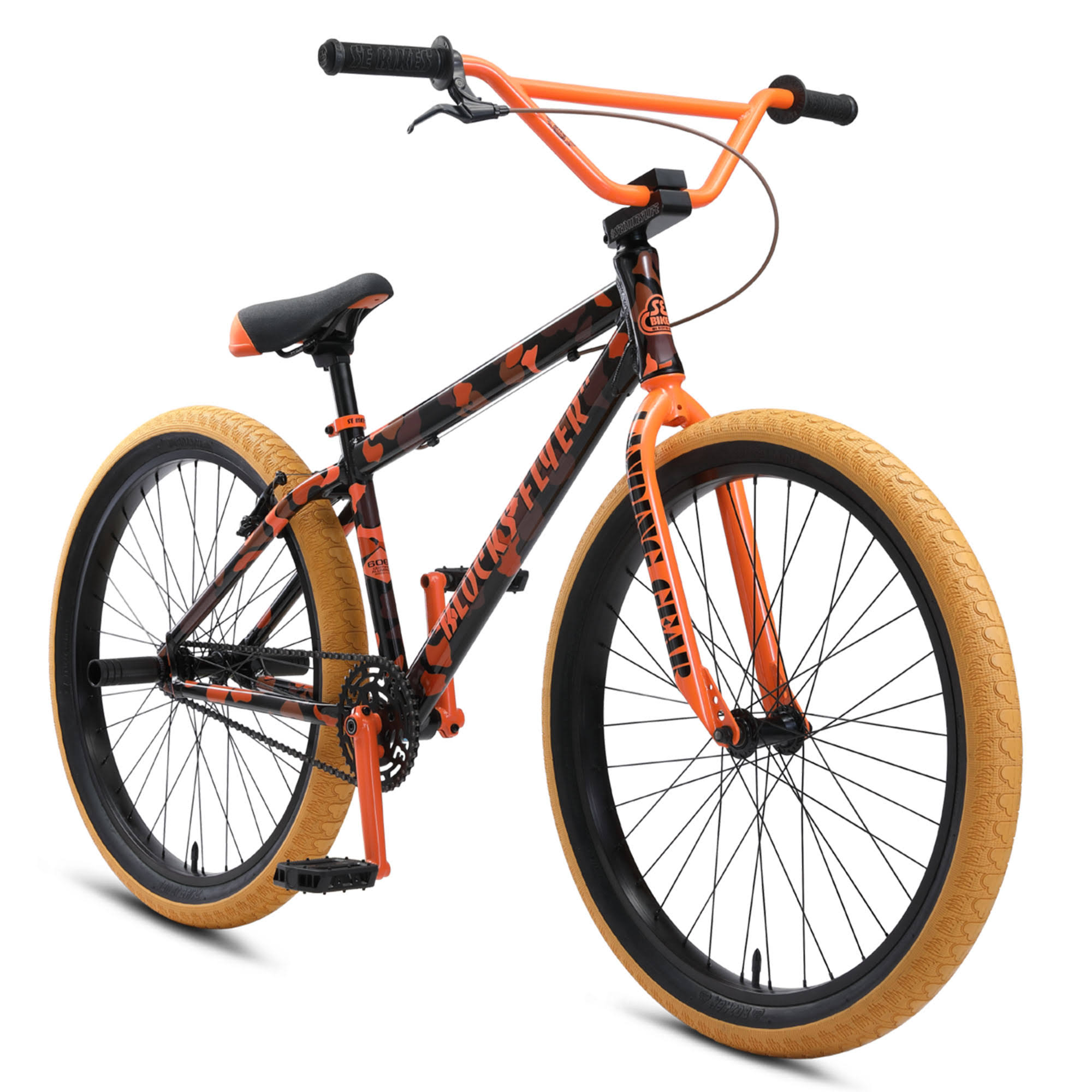 SE Bikes Blocks Flyer 26" Orange Camo