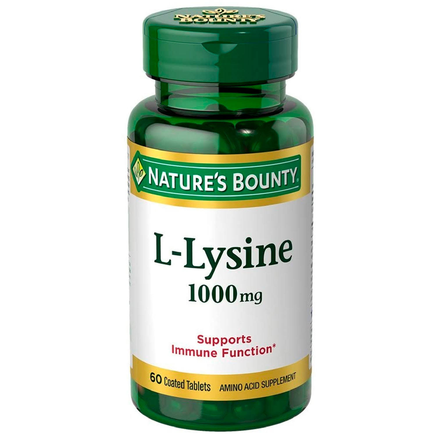 Nature's Bounty L-Lysine Supplement - 100mg, 60 Tabs