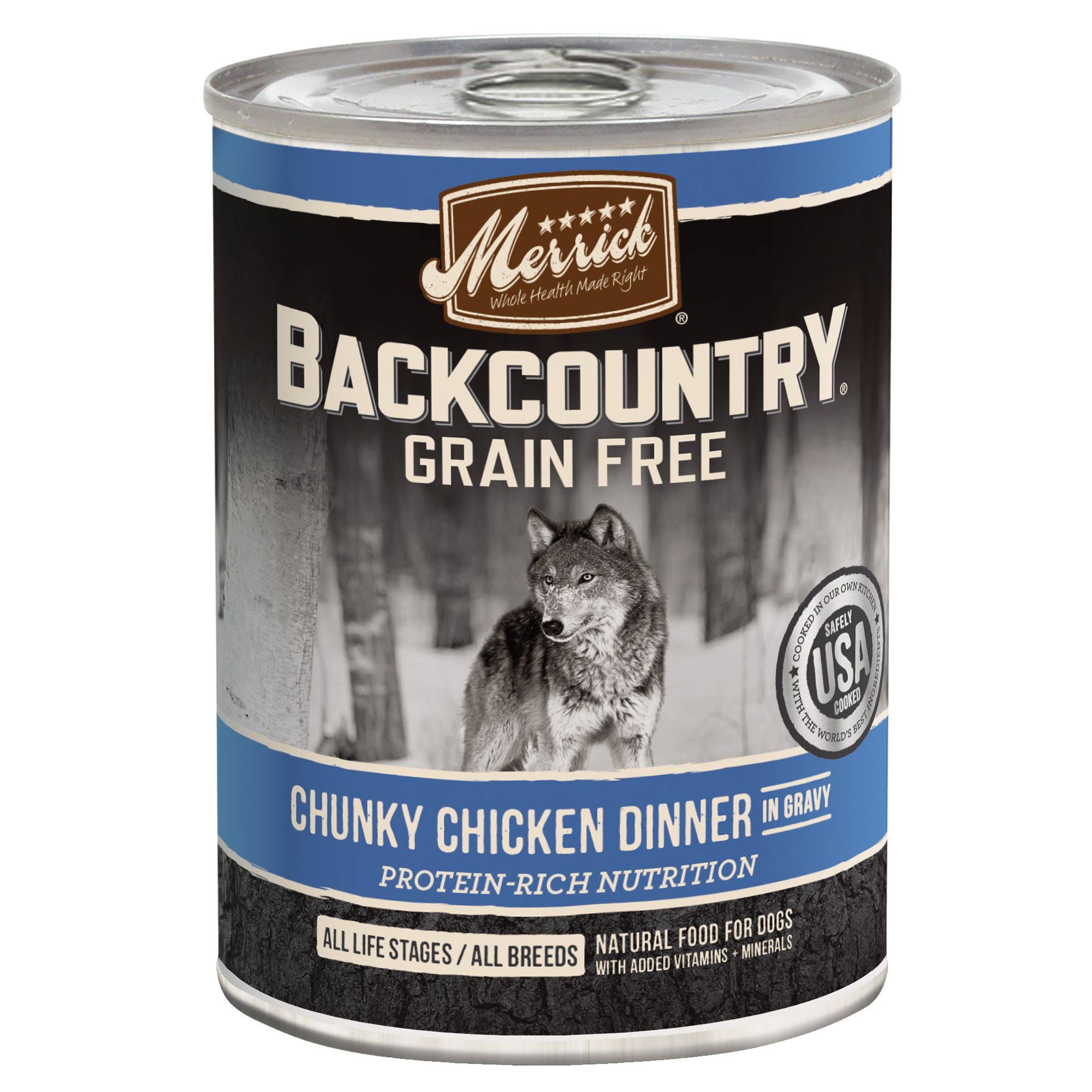 Merrick Backcountry Dog Food - Chunky Chicken Dinner