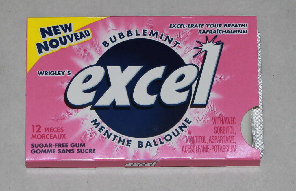 Excel Bubblemint Gum 12 Piece