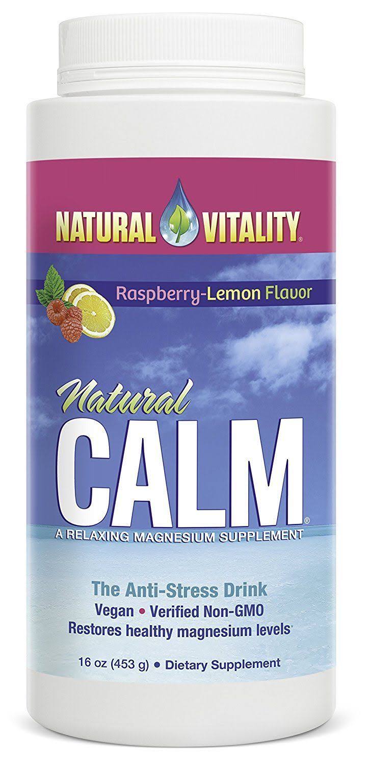 Natural Vitality Natural Calm Anti Stress Drink Supplement - Raspberry Lemon Flavor, 16oz
