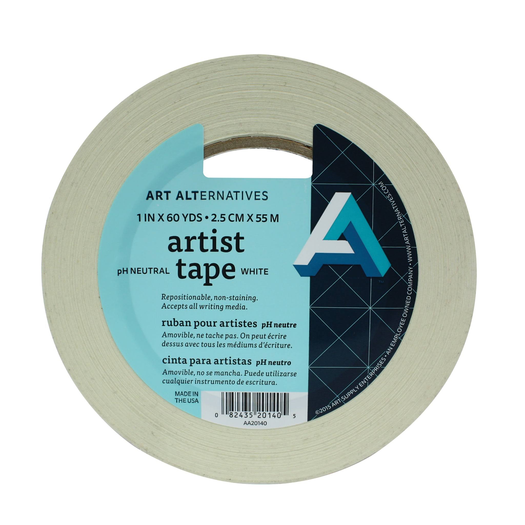 Art Alternatives Economy Artists Tape - White, 2.5cm x 55m