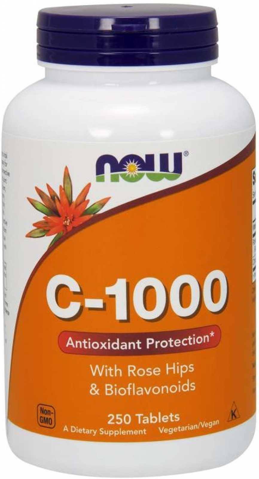 Now Foods Vitamin C-1000 - 250 Tablets, 1000mg